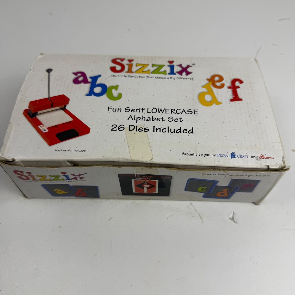 Sizzix Fun Serif Lowercase Alphabet Set 26 Steel Rule Dies Scrapbooking Crafting